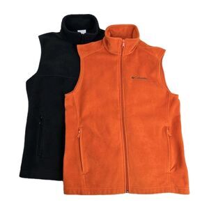 Columbia Fleece Vest Bundle Womens S Full Zip Sleeveless Outdoor Hiking Layer
